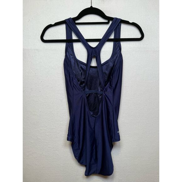 Speedo Women's Aquatic Moderate Ultraback Swimsuit, Navy, Size 12 - Picture 2 of 7